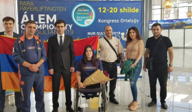 ՀՀ դեսպանության անձնակազմը հայ համայնքի ներկայացուցիչների հետ դիմավորել է Ղազախստան ժամանած ծանրորդուհի Գրետա Վարդանյանին