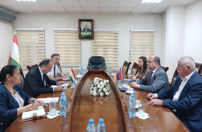 Դեսպան Ղևոնդյանը հանդիպում է ունեցել Տաջիկստանի տրանսպորտի նախարարի հետ